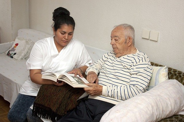 dementia patient trying to read
